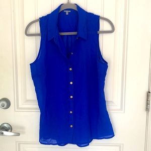 Cobalt blue button up